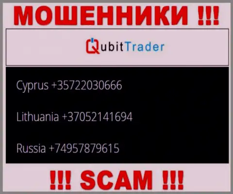 В арсенале у мошенников из конторы Qubit-Trader Com есть не один номер