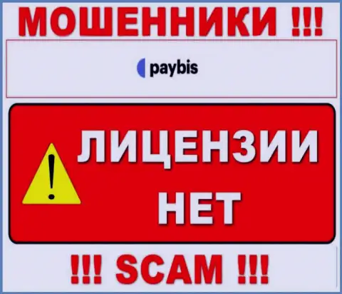 Информации о лицензии на осуществление деятельности PayBis на их официальном веб-ресурсе не размещено - это РАЗВОД !