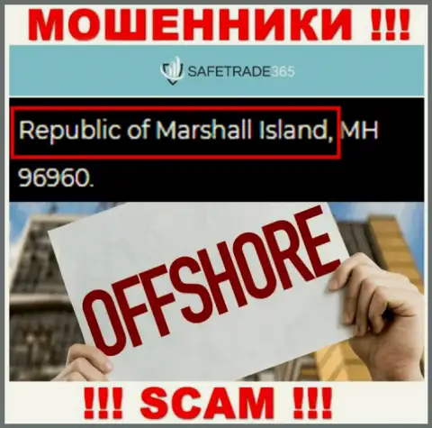 Marshall Island - оффшорное место регистрации воров SafeTrade365, расположенное у них на веб-сервисе