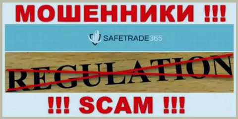 С SafeTrade365 весьма опасно совместно работать, так как у компании нет лицензии и регулятора