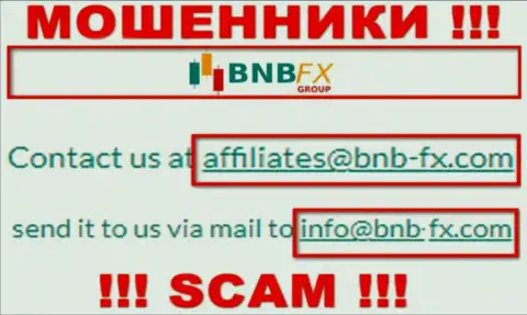 Е-мейл мошенников BNB FX, информация с web-сервиса