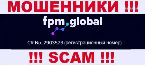 Во всемирной паутине прокручивают делишки мошенники FPM Global ! Их номер регистрации: 2903523