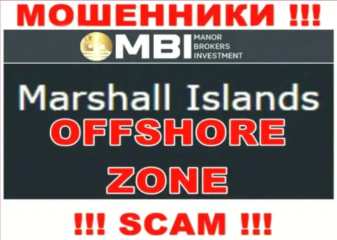 Организация Manor Brokers Investment - это интернет мошенники, базируются на территории Marshall Islands, а это оффшорная зона