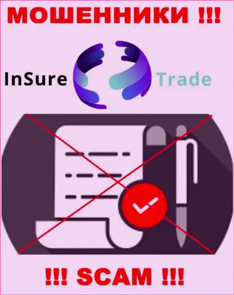 Верить InsureTrade слишком рискованно !!! У себя на сайте не представили лицензионные документы