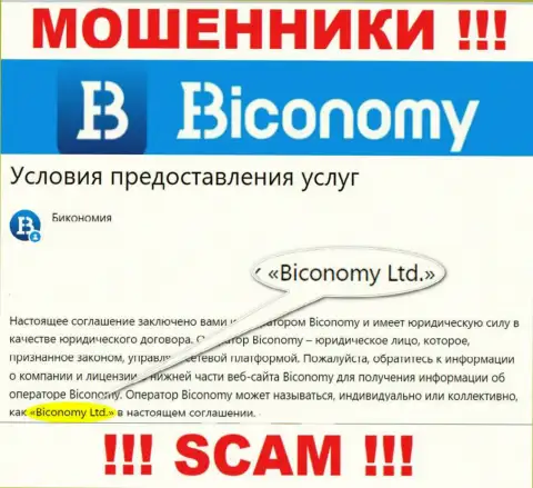 Юридическое лицо, которое владеет internet шулерами Biconomy - это Biconomy Ltd