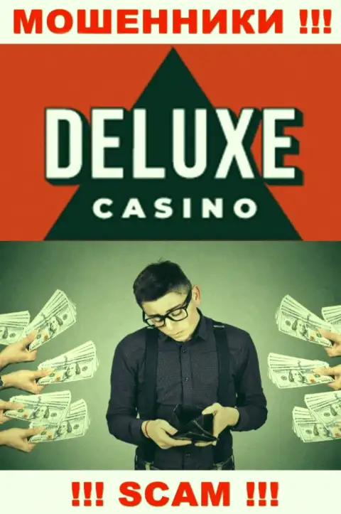 Если вдруг Вас раскрутили на денежные средства в ДЦ Deluxe Casino, тогда пишите жалобу, Вам попытаются помочь
