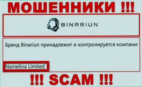 Вы не сумеете уберечь собственные вложенные деньги работая совместно с конторой Binariun Net, даже в том случае если у них есть юридическое лицо Namelina Limited
