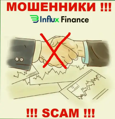 На сайте мошенников InFluxFinance Pro не имеется ни единого слова о регуляторе компании