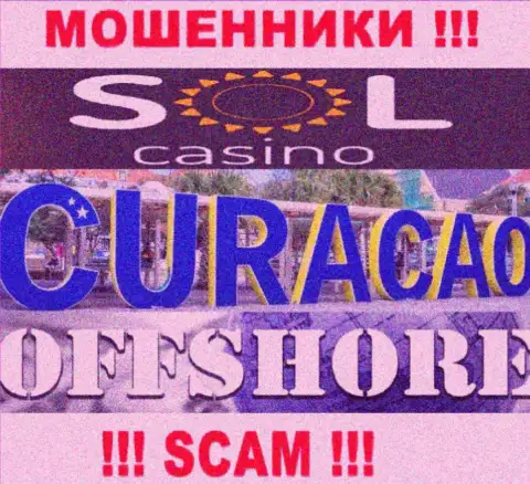Осторожно мошенники Sol Casino расположились в офшорной зоне на территории - Curacao
