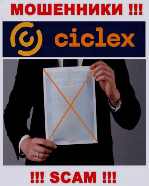Сведений о лицензии компании Ciclex Com у нее на официальном информационном ресурсе НЕ ПОКАЗАНО