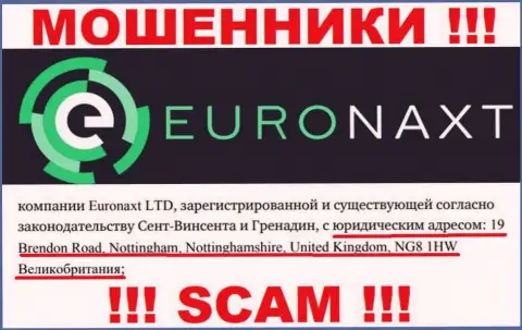 Юридический адрес регистрации организации EuroNaxt Com у нее на информационном ресурсе фиктивный - это СТОПУДОВО РАЗВОДИЛЫ !!!