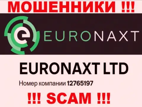Не работайте совместно с EuroNaxt Com, регистрационный номер (12765197) не причина доверять сбережения