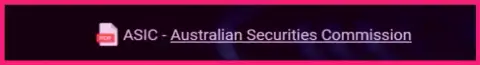 Австралийский регулятор финансовых рынков Australian Securities and Investments Commission (ASIC), регулирующий деятельность брокера Зиннейра Ком