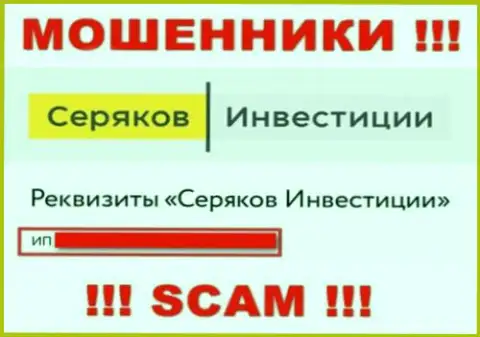 SeryakovInvest Ru принадлежит организации - Серяков Инвестиции
