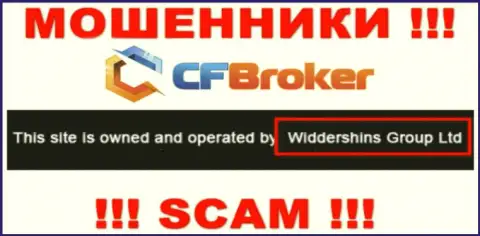 Юридическое лицо, владеющее интернет мошенниками ЦФ Брокер - это Widdershins Group Ltd