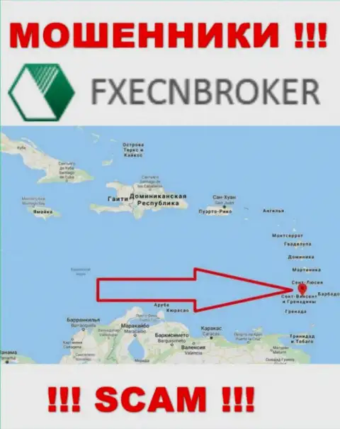 FXECNBroker - это ВОРЫ, которые юридически зарегистрированы на территории - Saint Vincent and the Grenadines