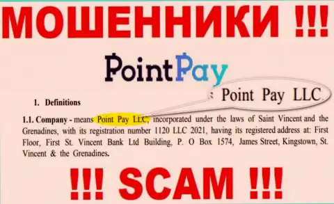 Point Pay LLC - это контора, которая руководит лохотронщиками PointPay