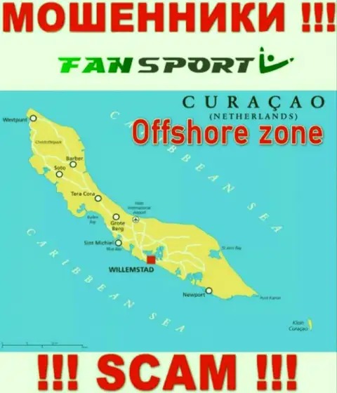 Оффшорное место регистрации Fan-Sport Com - на территории Curacao