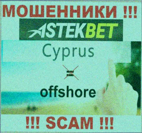 Будьте осторожны интернет обманщики АстекБет Ком зарегистрированы в оффшоре на территории - Cyprus
