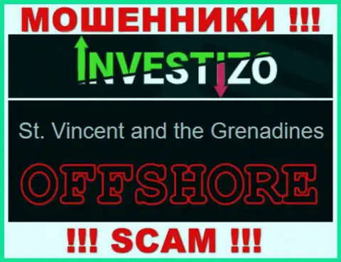 Так как Investizo пустили свои корни на территории St. Vincent and the Grenadines, отжатые финансовые вложения от них не забрать