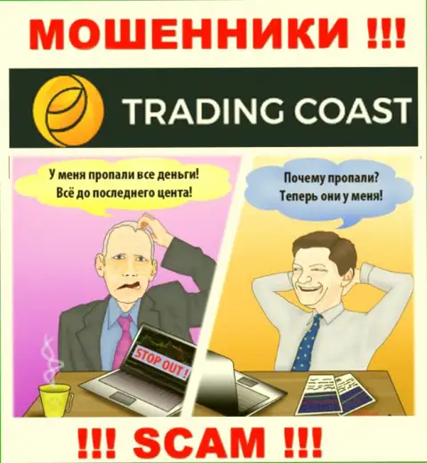 Обещания невероятной прибыли, имея дело с брокерской организацией Trading-Coast Com - это разводняк, БУДЬТЕ ОСТОРОЖНЫ