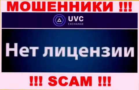 У кидал UVC Exchange на информационном сервисе не представлен номер лицензии конторы !!! Будьте крайне внимательны