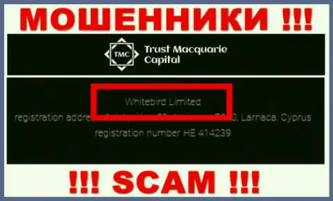 На официальном интернет-портале Trust M Capital отмечено, что данной конторой владеет Whitebird Limited