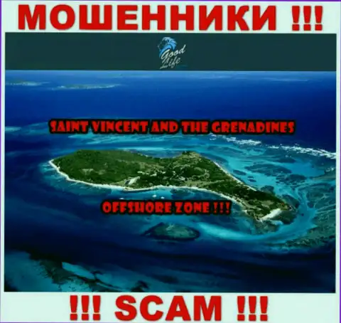 Гуд Лайф Консалтинг - это интернет-мошенники, имеют офшорную регистрацию на территории Saint Vincent and the Grenadines