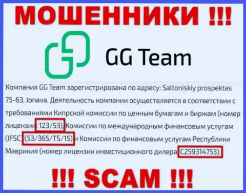 Не нужно доверять конторе GG-Team Com, хотя на информационном портале и представлен ее лицензионный номер