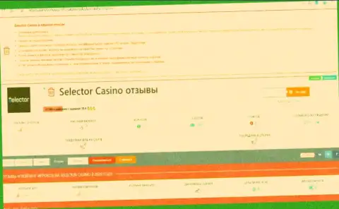 Selector Casino - это МОШЕННИКИ !!! Работа с которыми может обернуться утратой финансовых вложений (обзор проделок)