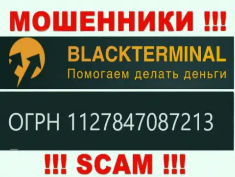 BlackTerminal Ru шулера сети интернет ! Их номер регистрации: 1127847087213