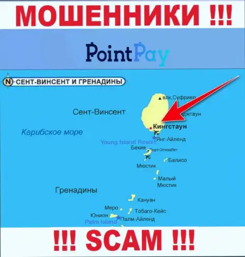 Официальное место базирования Point Pay на территории - Кингстаун, Сент-Винсент и Гренадины