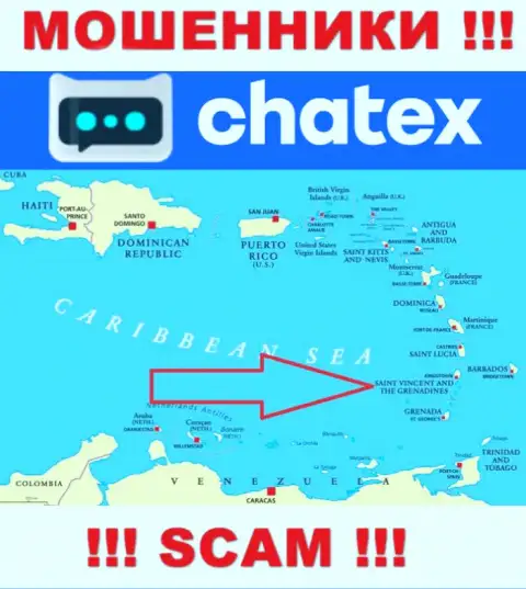 Не верьте мошенникам Chatex, так как они обосновались в оффшоре: Сент-Винсент и Гренадины