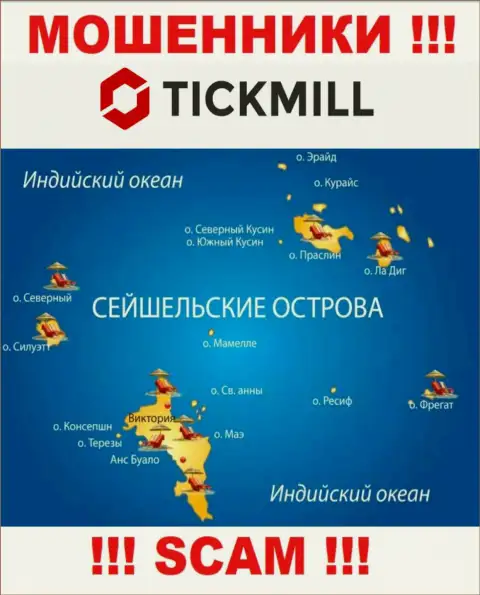 С конторой Tickmill нельзя совместно работать, место регистрации на территории Republic of Seychelles