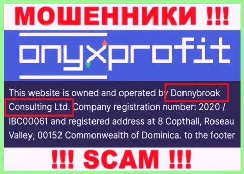 Юр лицо организации Onyx Profit - это Donnybrook Consulting Ltd, инфа взята с официального сайта
