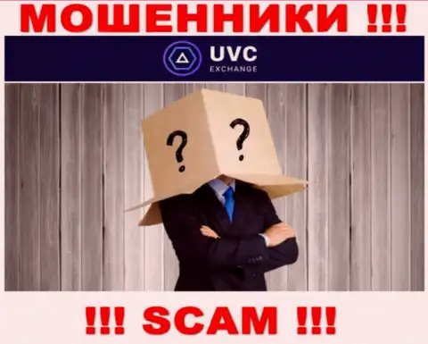 Не взаимодействуйте с интернет-мошенниками UVC Exchange - нет инфы о их прямых руководителях