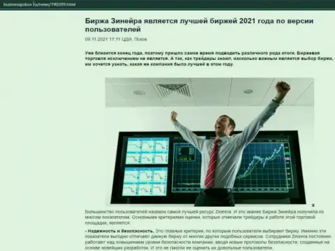 Обзор об организации Zineera на интернет-сайте BusinessPskov Ru