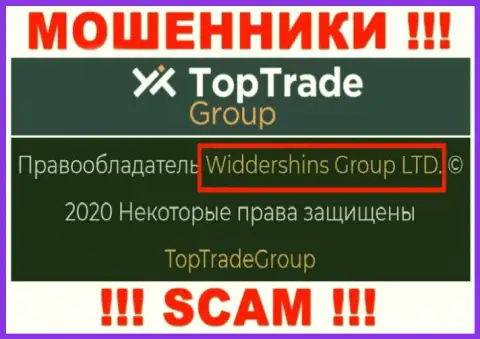 Сведения о юридическом лице Top Trade Group на их официальном сайте имеются - это Widdershins Group LTD